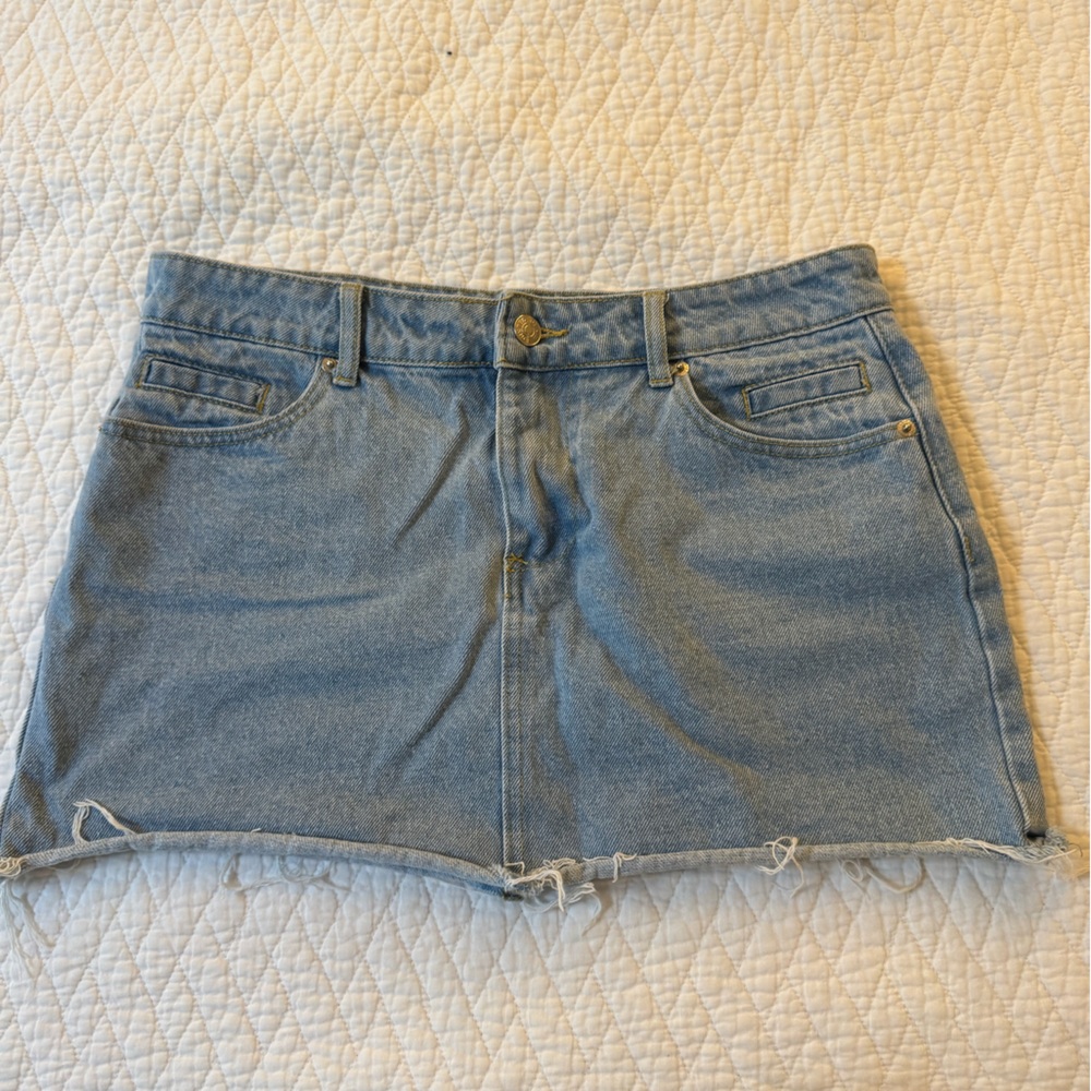 Edikted Denim Mini Skirt